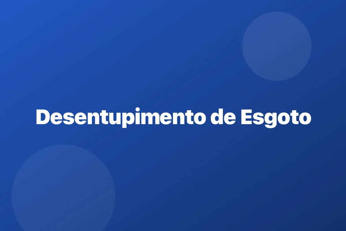 Desentupimento de esgoto em Jacareí – limpeza da coluna