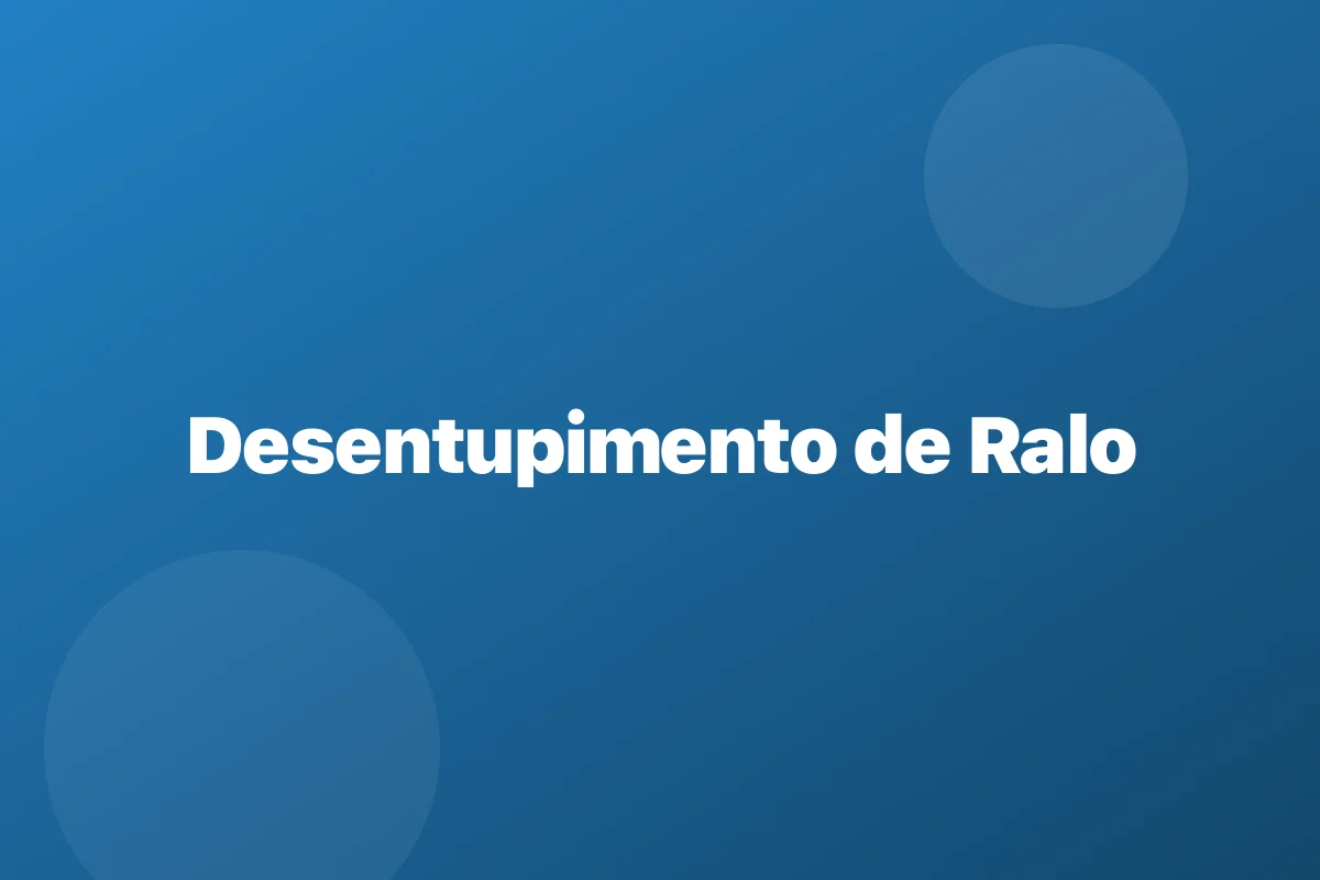 Desentupimento de ralo em Jacareí – escoamento garantido